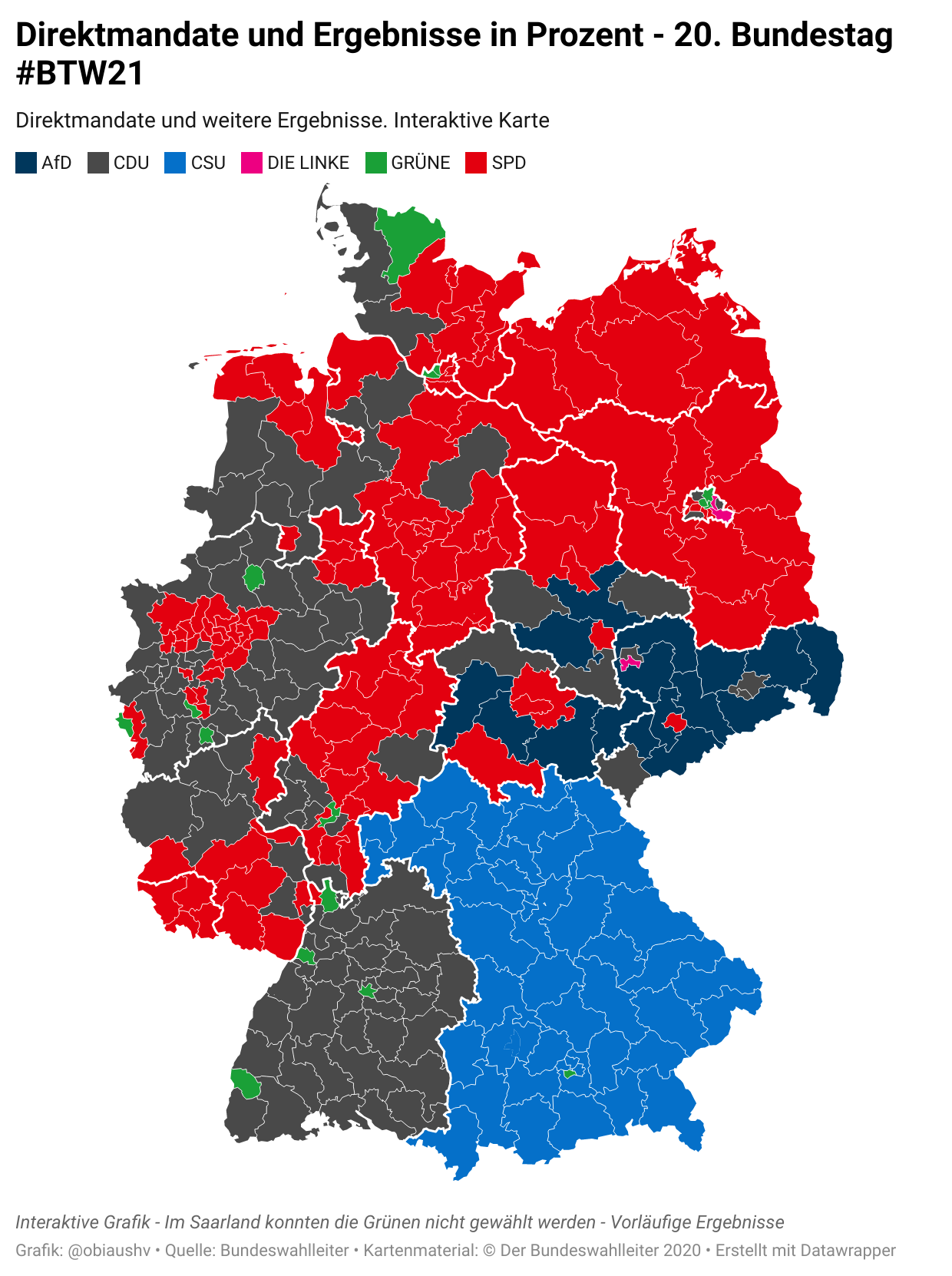 Daten der Bundestagswahl 2021