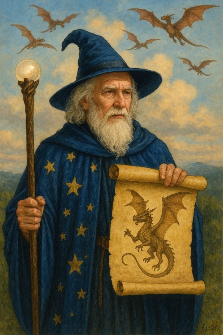 Königin Fagora. Die Drachenrolle oder Nosphre Rolle.