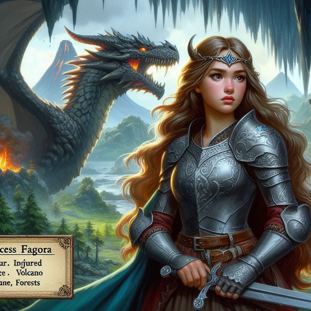 Storyboard für Königin Fagora. Der böse Drache. erster Teil.