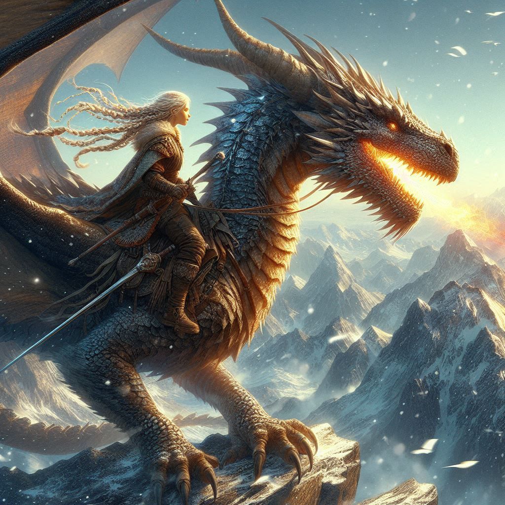 Königin Fagora. Eisdrache. Saradona und Oseka